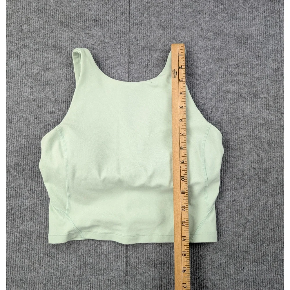 Lululemon Align Tank Womens 4 High Neck Lined Bra Mint Green Light Support Gym